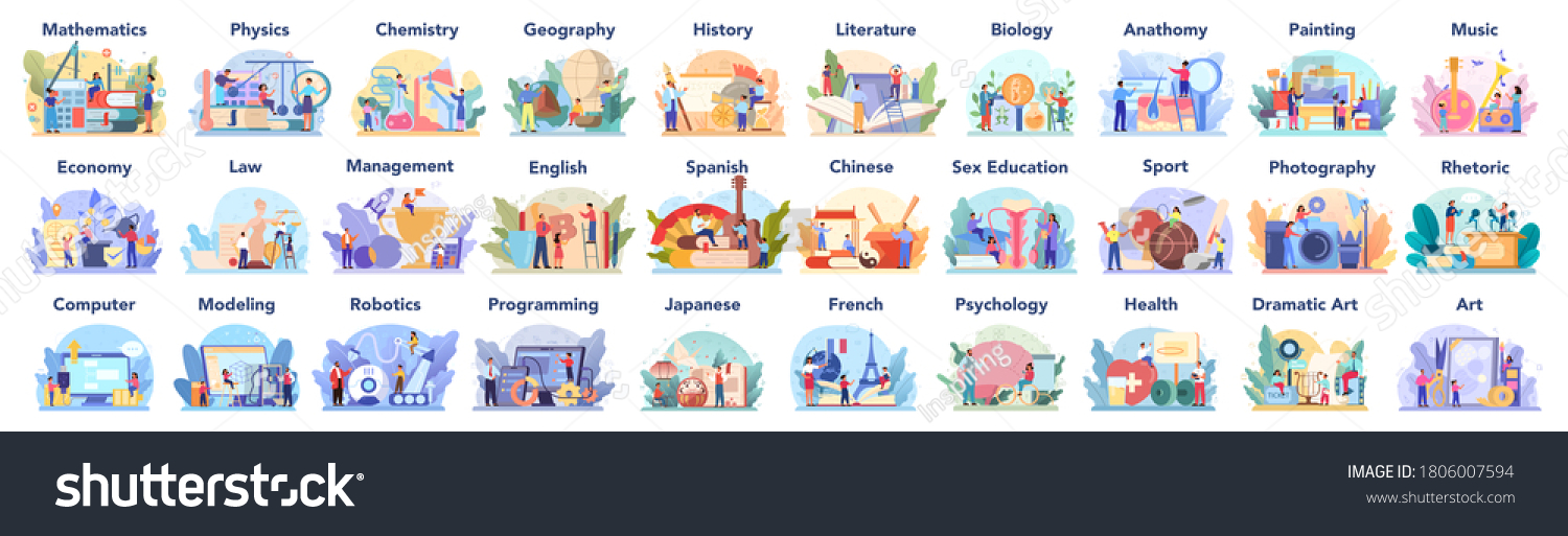 1,427 School subjects history Stock Vectors, Images & Vector Art ...