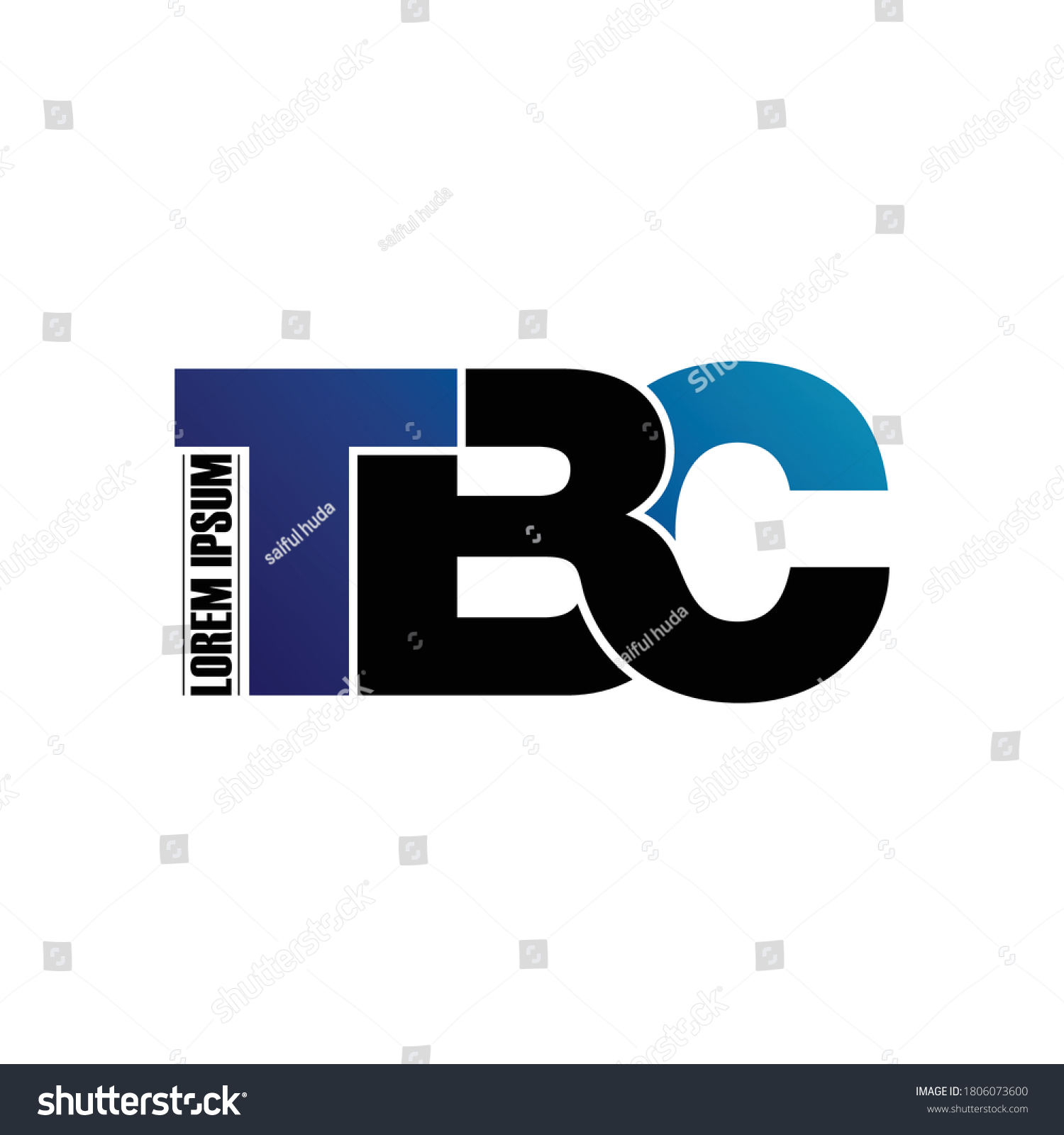 Tbc Letter Monogram Logo Design Vector Stock Vector Royalty Free 1806073600 Shutterstock