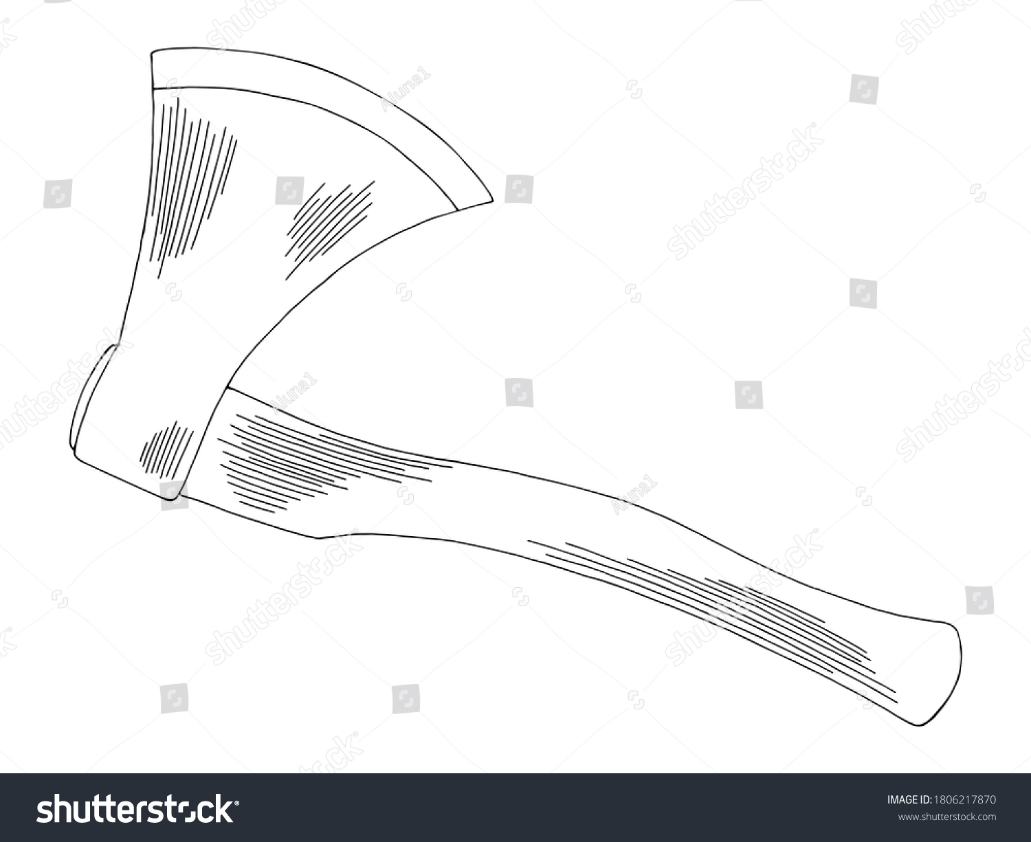 Axe Graphic Black White Isolated Sketch Stock Vector (Royalty Free ...