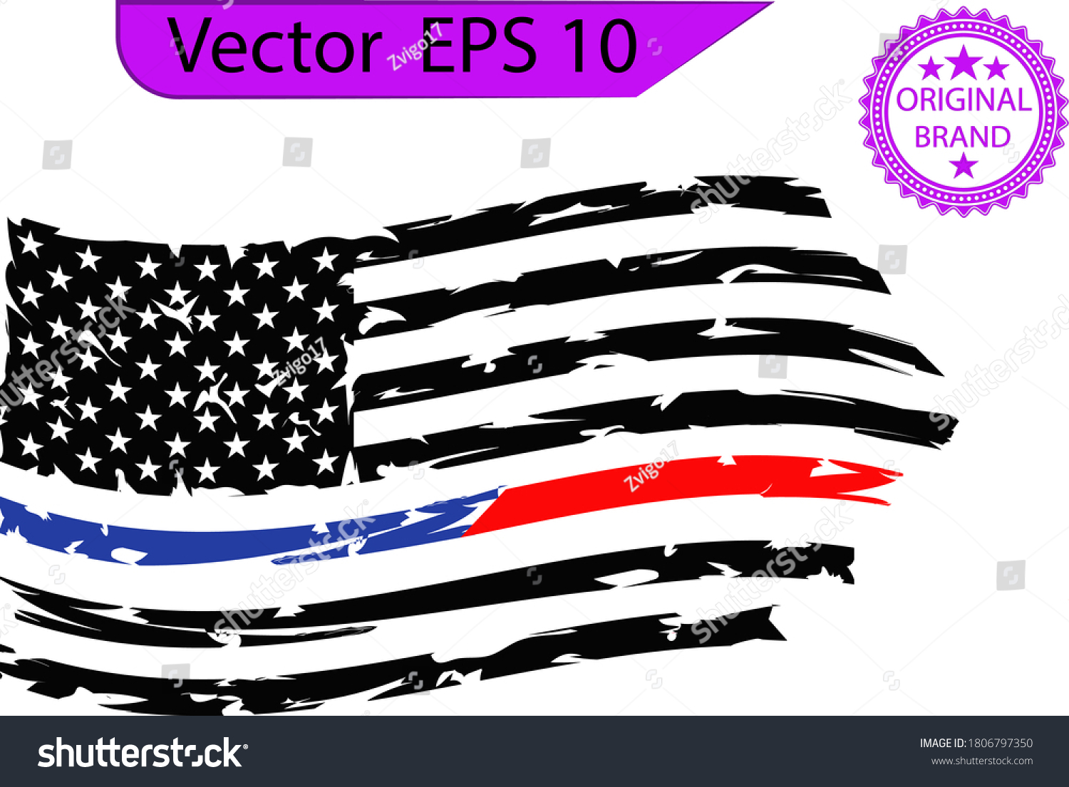 Firefighter Distressed Flag Eps 10 Fire Stock Vector (Royalty Free ...