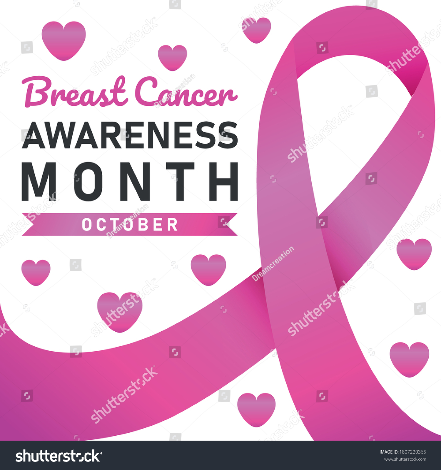 World Breast Cancer Poster Web Banner Stock Vector (royalty Free 