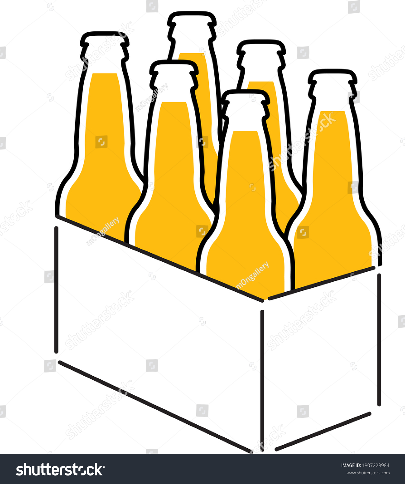 Full Bottle Beer Pack Graphic Stock Vector (Royalty Free) 1807228984 ...