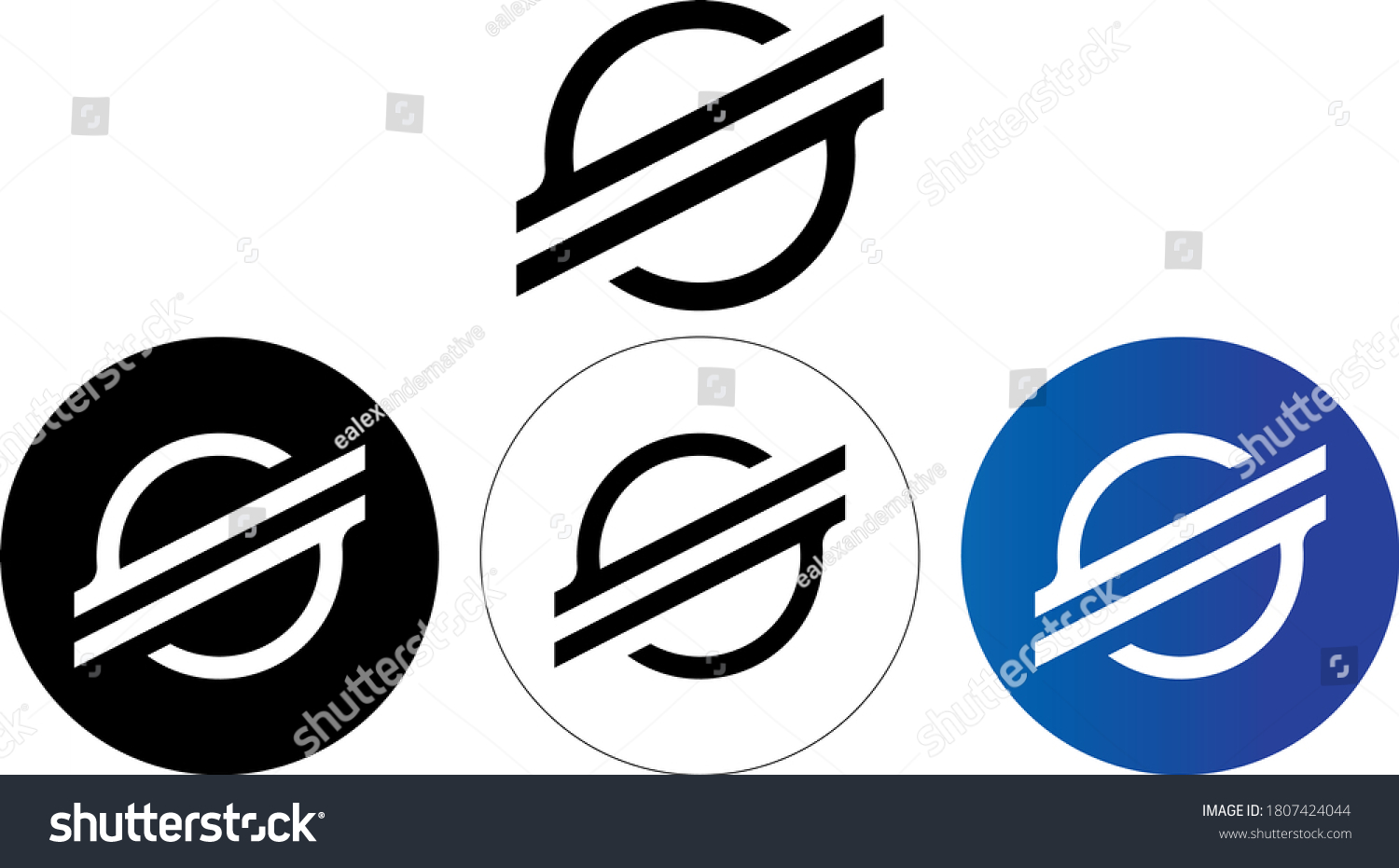 Stellar Lumen Coin Crypto Currency Vector Stock Vector (Royalty Free ...