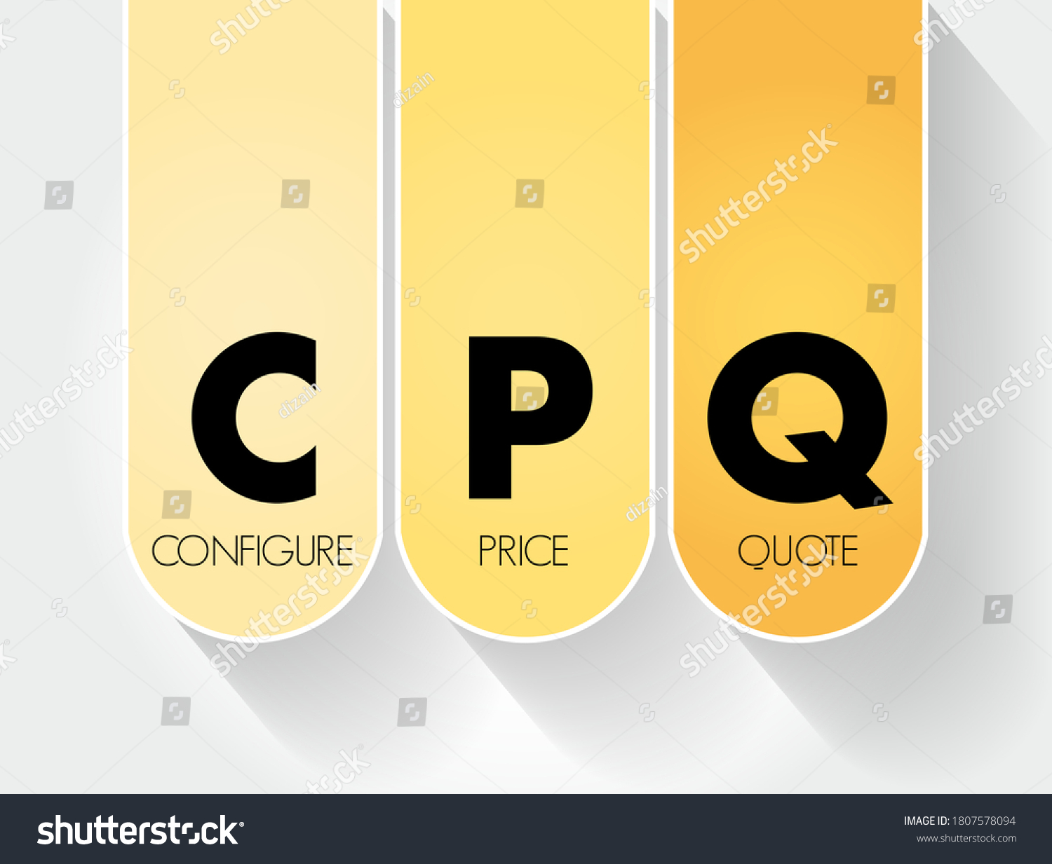 Cpq Configure Price Quote Acronym Business Stock Vector (Royalty Free ...