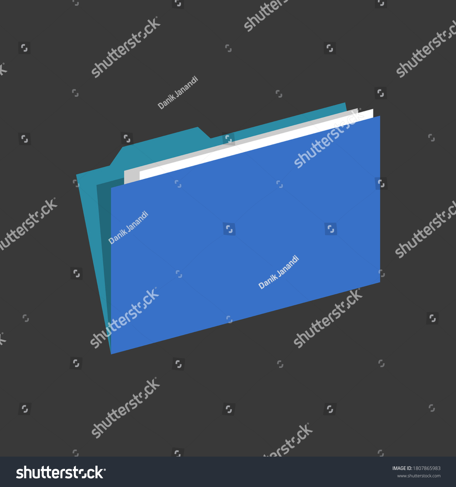 Simple Folder Icon Image Vector Stock Vector (royalty Free) 1807865983 