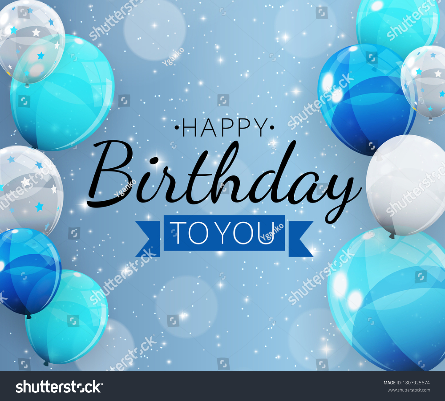 Happy Birthday Background Balloons Vector Illustration Stock Vector ...