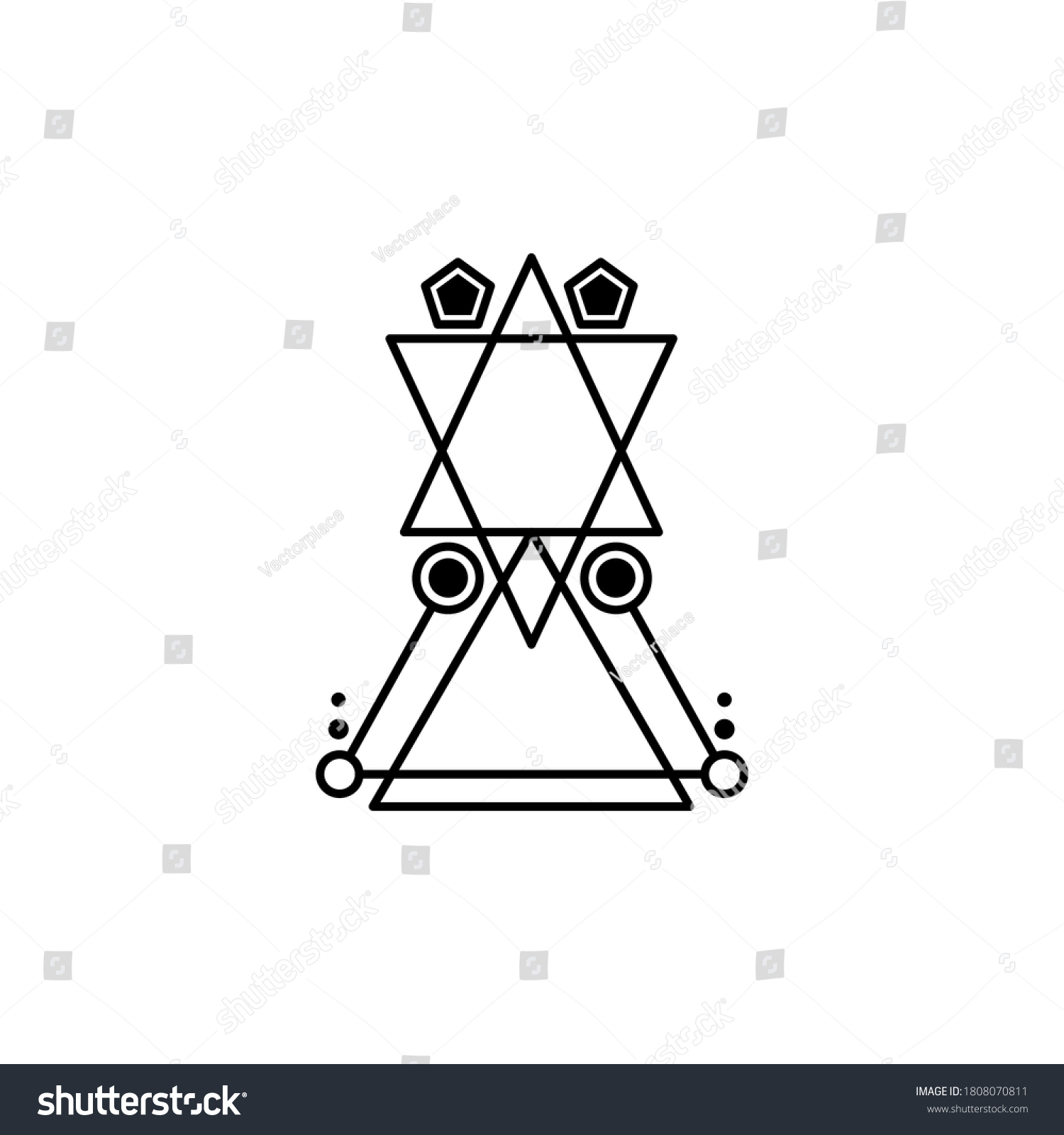 Sacred Geometry Vector Design Template Illustration Stock Vector ...