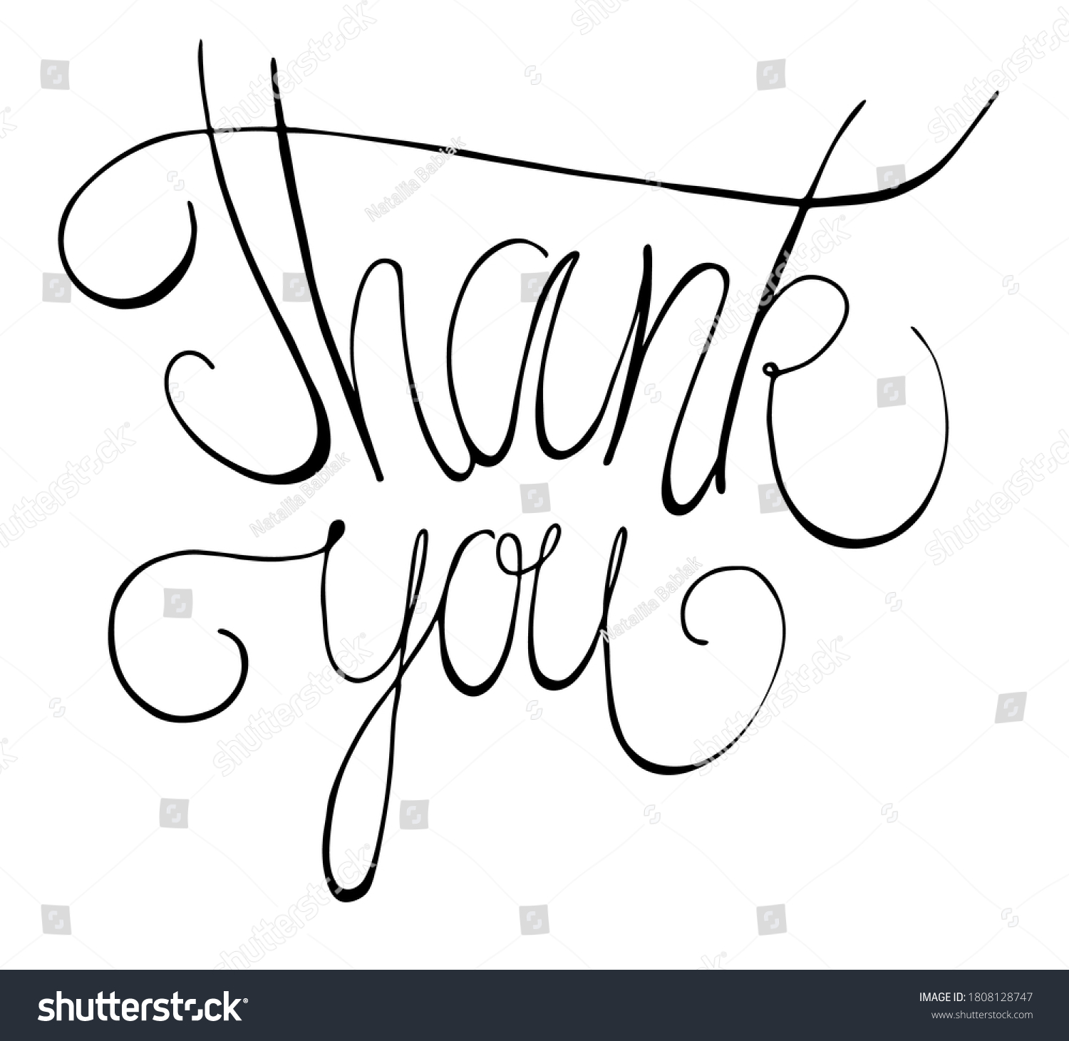 Thank You Hand Lettering Stock Illustration Stock Vector (Royalty Free ...