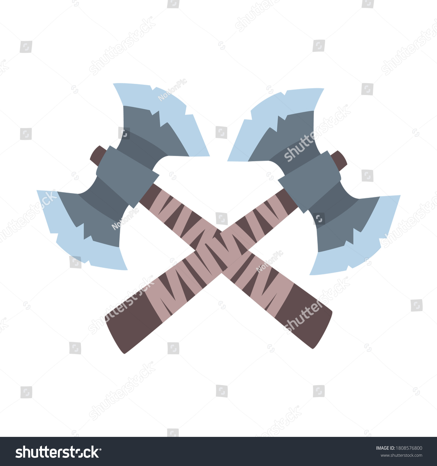 Crossed Viking Axes Scandinavian Celtic Solder Stock Vector (Royalty ...