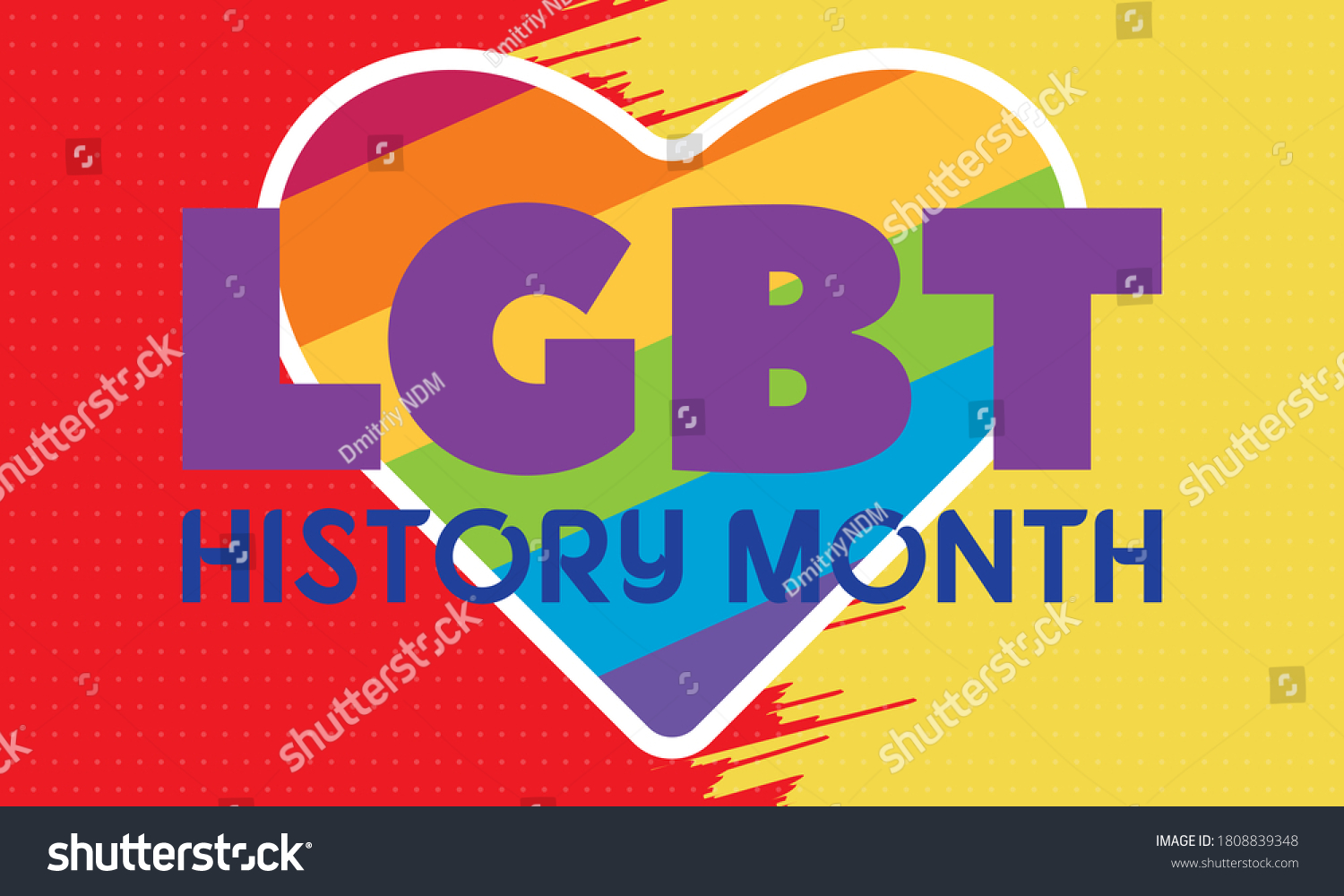 Lgbt History Month October Lgbt Flag Stock Vector Royalty Free