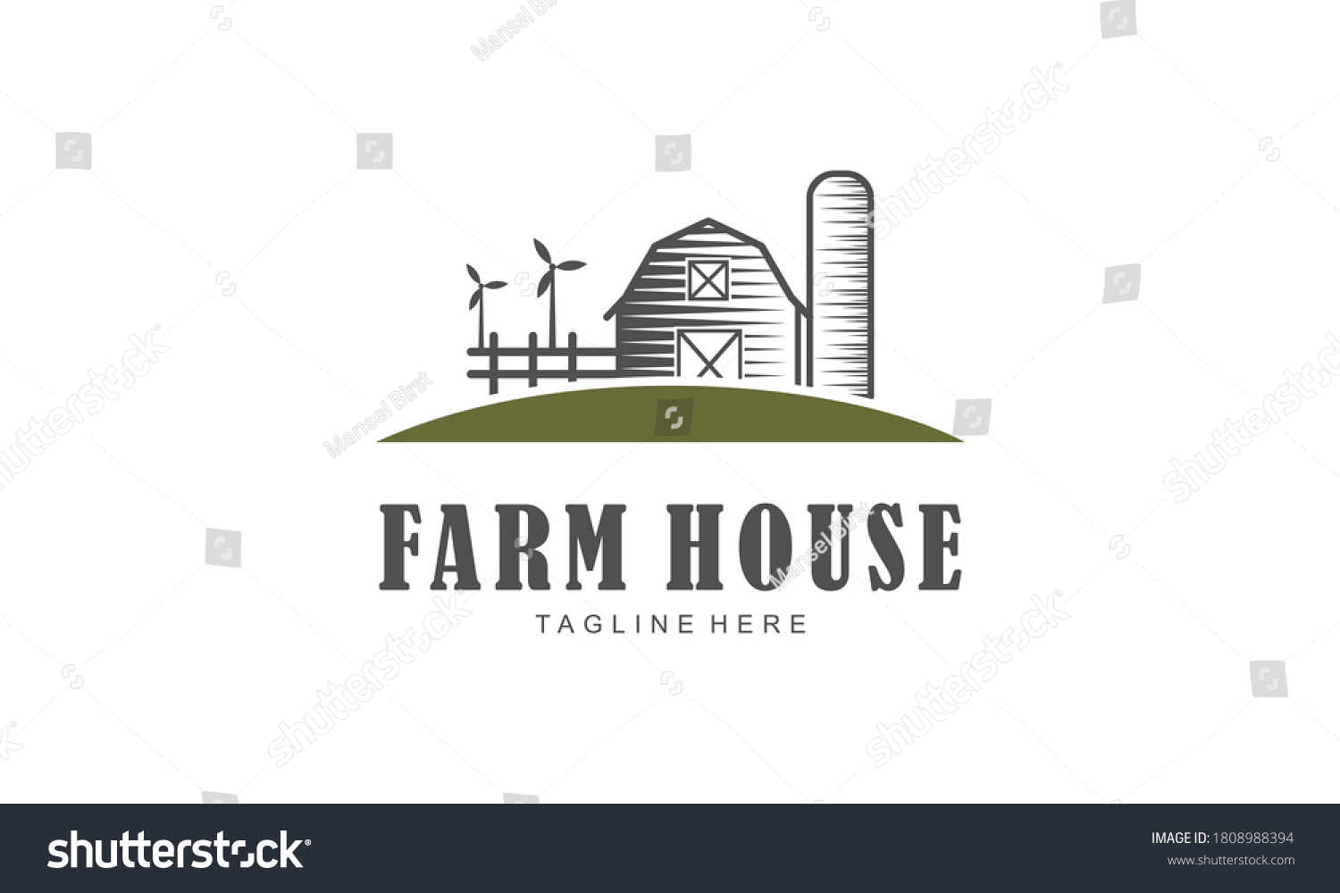 Agriculture Farming Logo Farm House Vector Stock Vector (Royalty Free ...