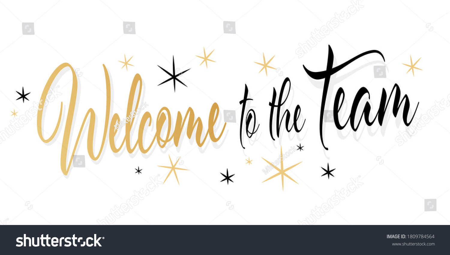 Welcome Team Calligraphy Stock Vector (Royalty Free) 1809784564 ...