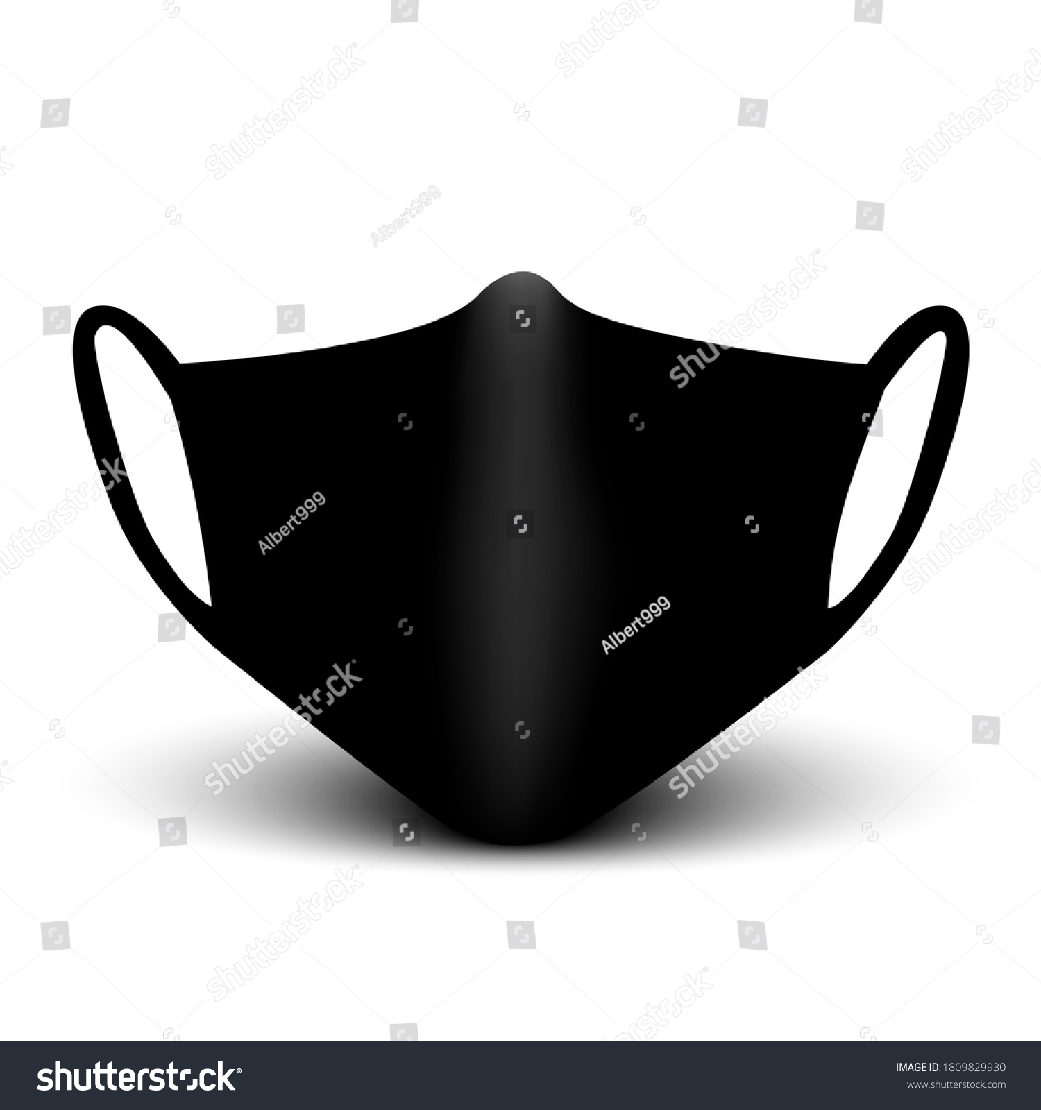 Black Face Mask Vector Illustration Stock Vector (Royalty Free ...