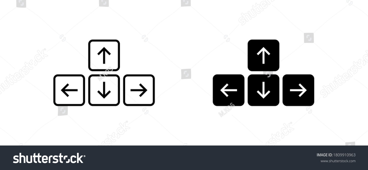 keyboard-button-arrow-icon-on-white-stock-vector-royalty-free