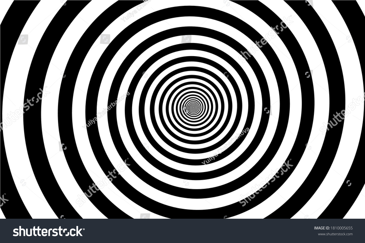 Banner Spiral Black White Magic Circle Stock Vector (Royalty Free ...