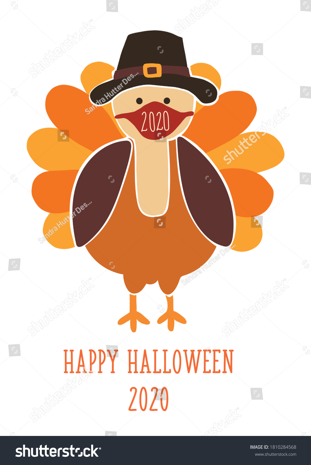 Thanksgiving 2020 Greeting Card Template Fully Stock Vector (Royalty ...