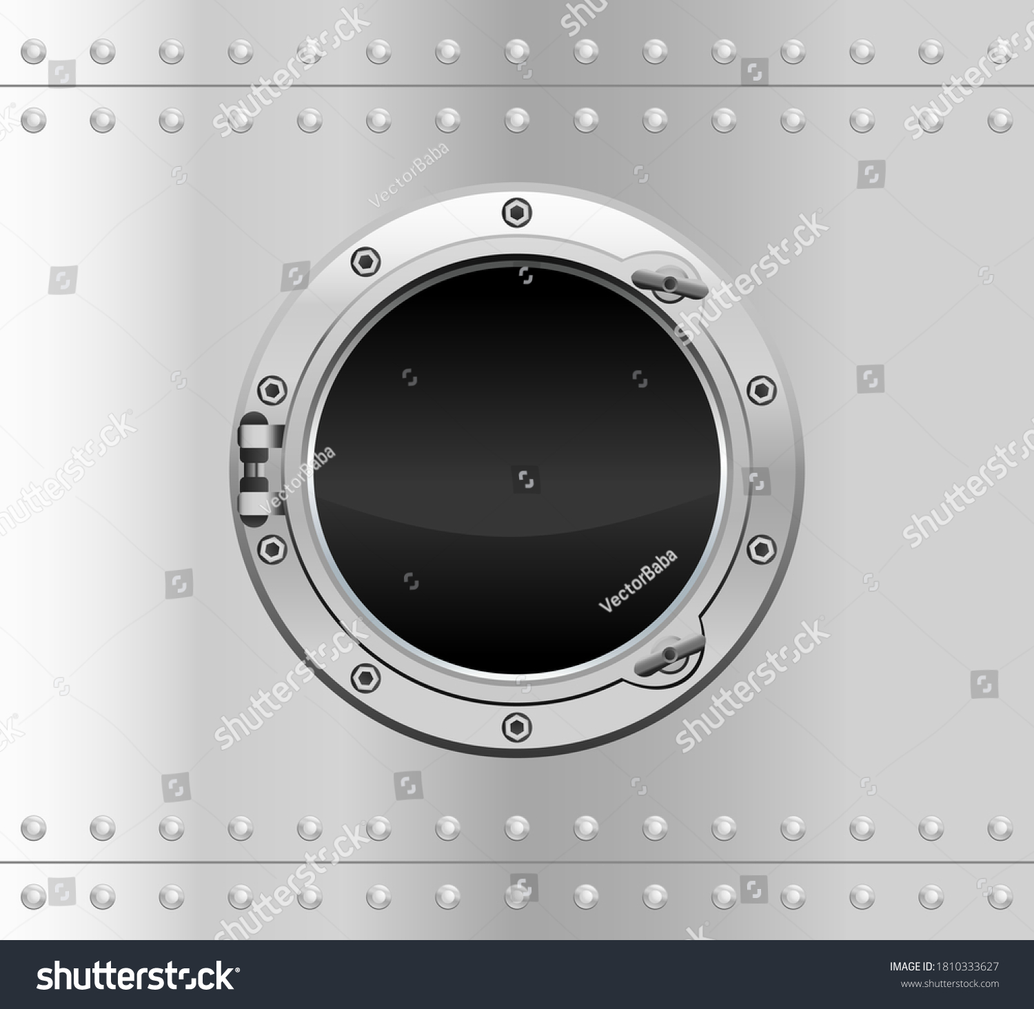 Metallic Round Porthole Screwsvector Illustration Realistic Stock ...