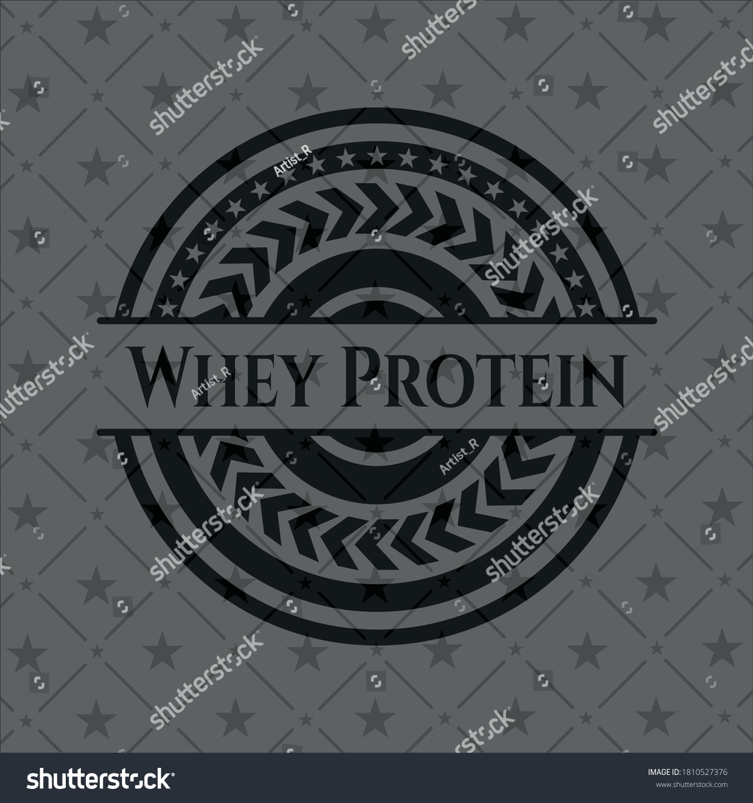 Whey Protein Black Badge Vector Illustration Stock Vector (Royalty Free ...