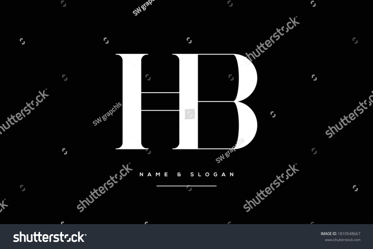 Hbbhh B Abstract Letters Logo Monogram Stock Vector (Royalty Free ...