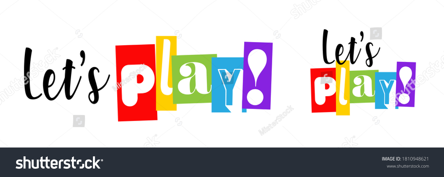 Lets Play On Cut Letters Stock Vector (Royalty Free) 1810948621 ...