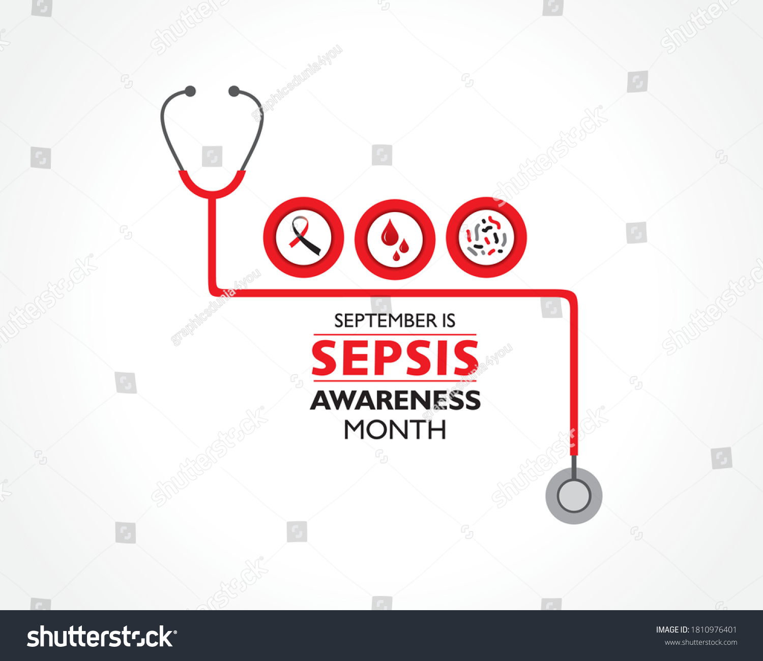 Vector Illustration Sepsis Awareness Month Observed Stock Vector ...