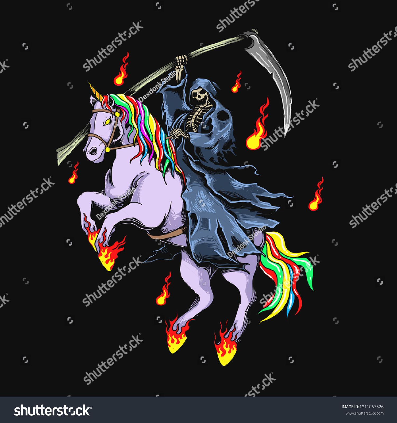 762 Grim reaper with flames Images, Stock Photos & Vectors | Shutterstock