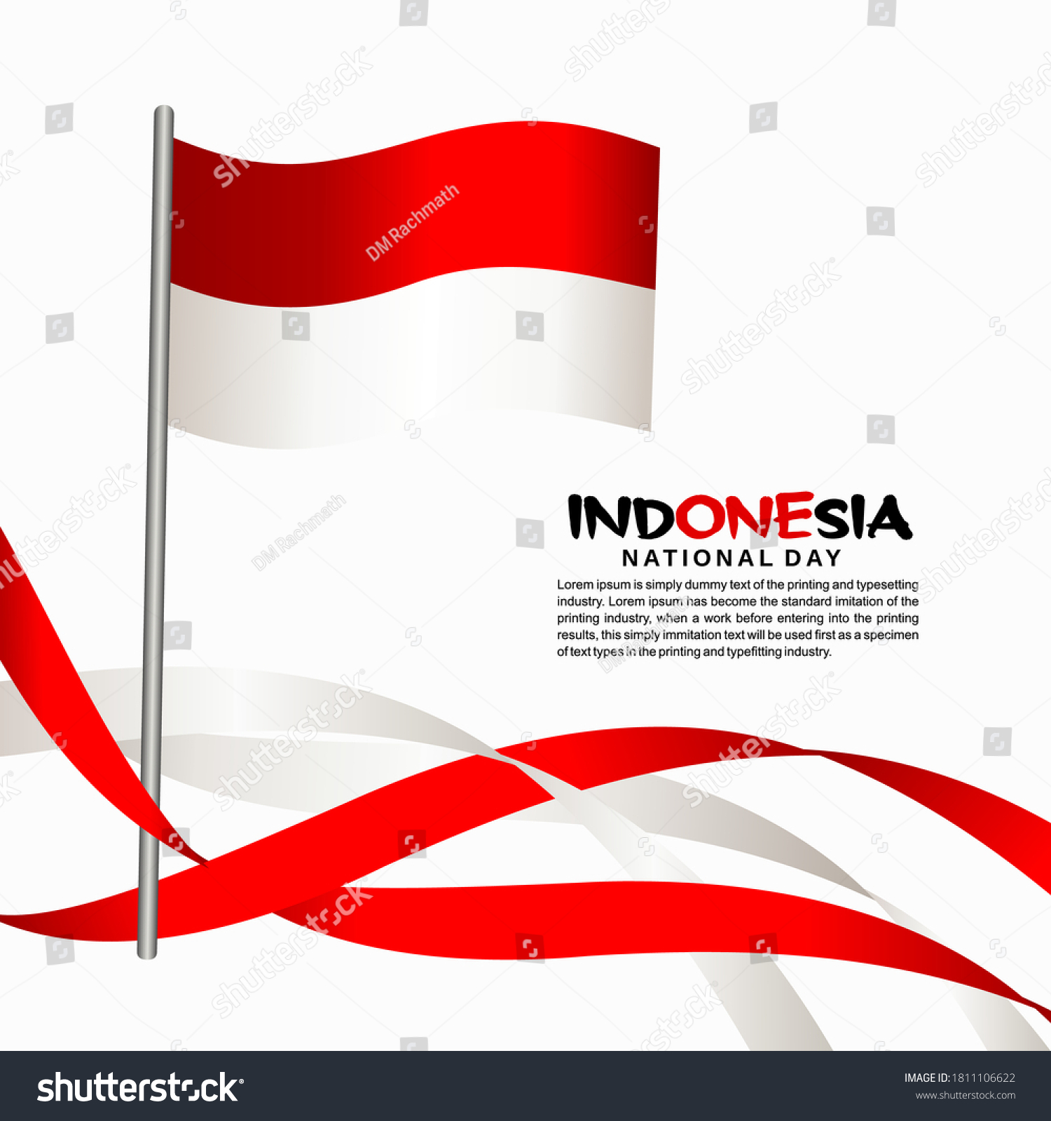 Happy Independence Day Indonesia Happy National Stock Vector (Royalty ...