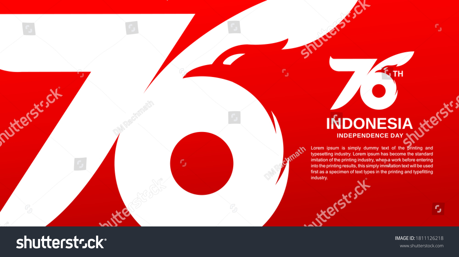 76th Indonesian Independence Day Logo Concept 库存矢量图（免版税）1811126218 Shutterstock 3874