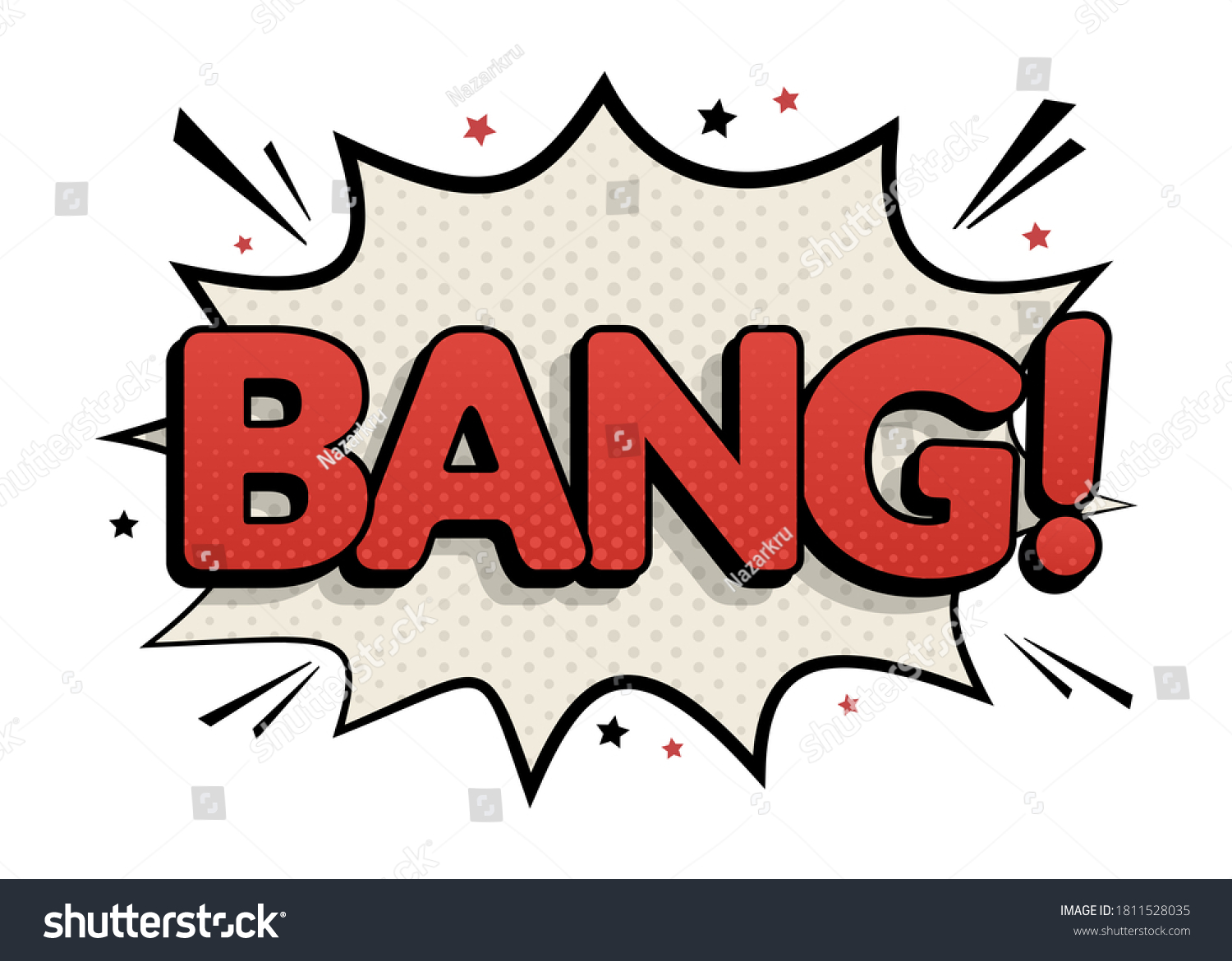 Comic Text Sound Effect Bang Vector Stock Vector (Royalty Free ...