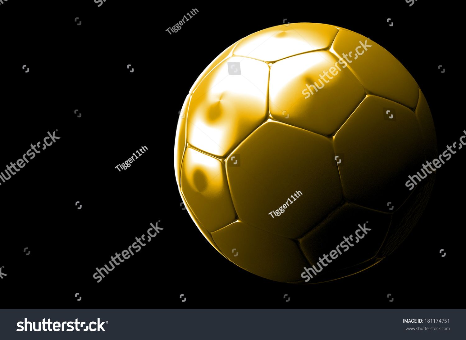 3d Football Soccer Ball Isolated On Stock Illustration 181174751