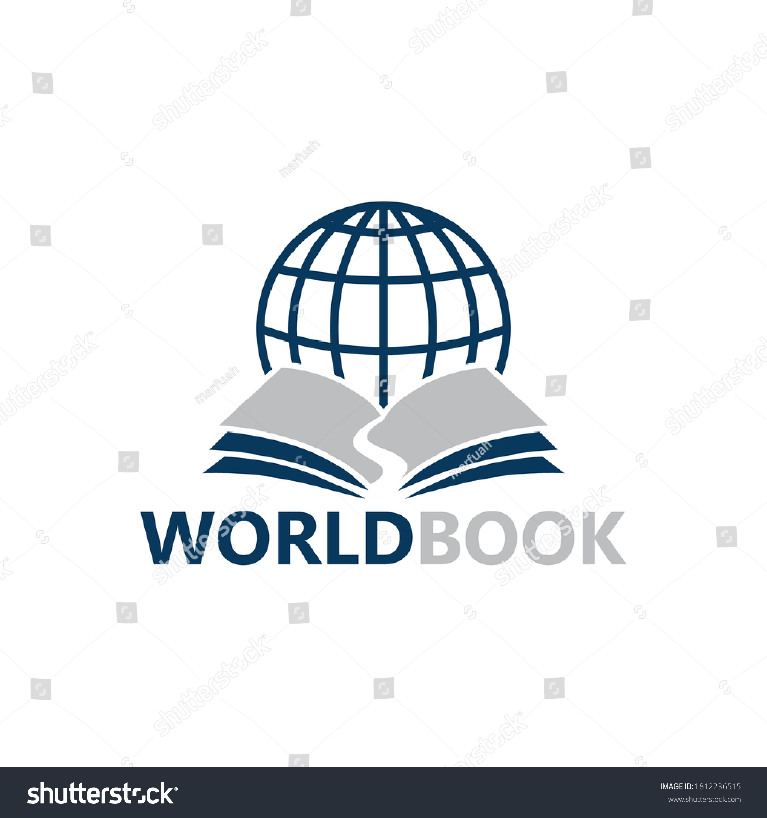 World Book Learning Logo Template Design Stock Vector (Royalty Free ...