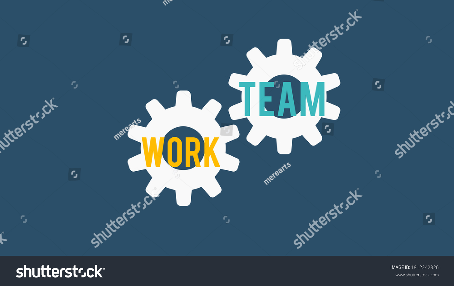 Teamwork Concept Banner Can Use Web Stock Illustration 1812242326 ...