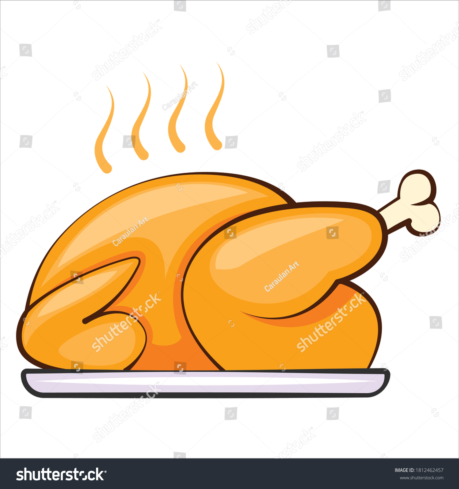 Baked Turkey Thanksgiving Day Thanksgiving Turkey Stock Vector (Royalty ...