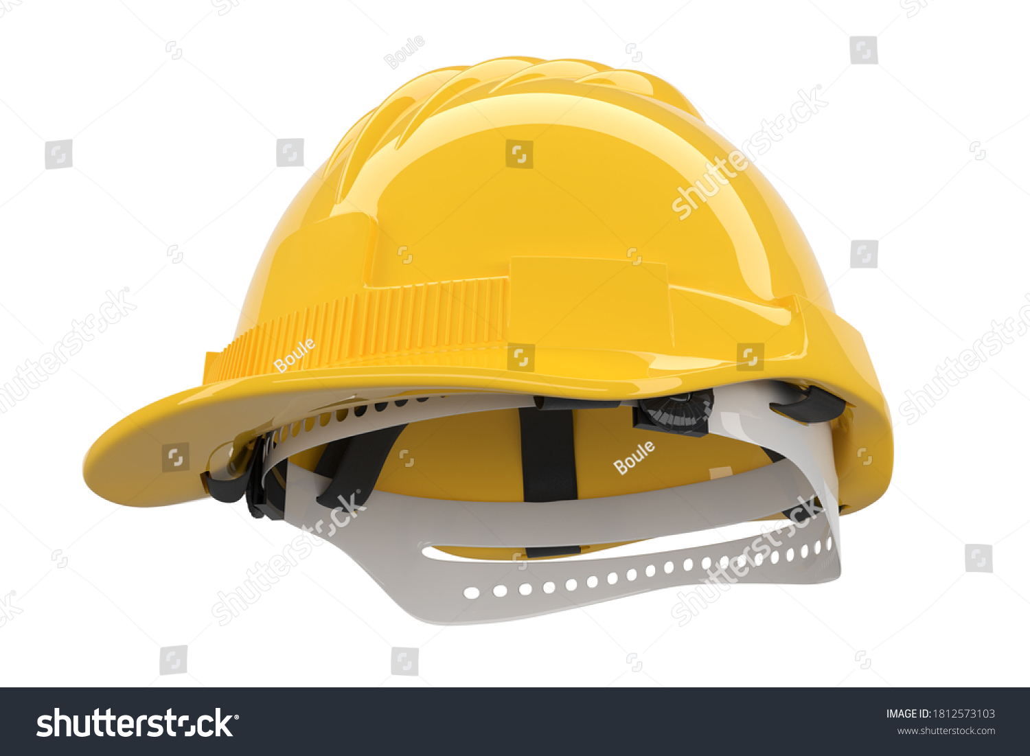 Yellow Safety Helmet Hard Cap Isolated Stock Illustration 1812573103 ...