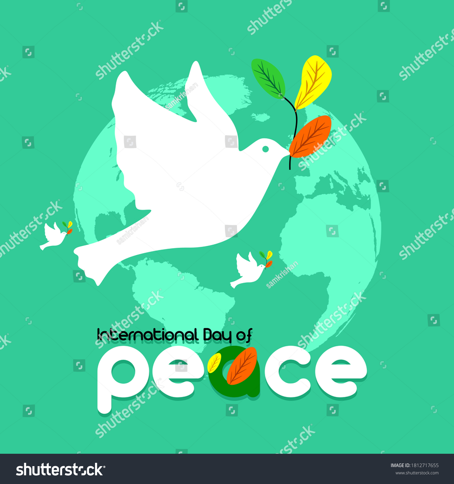 International Day Peace Concept Illustration Dove Stock Vector (Royalty ...