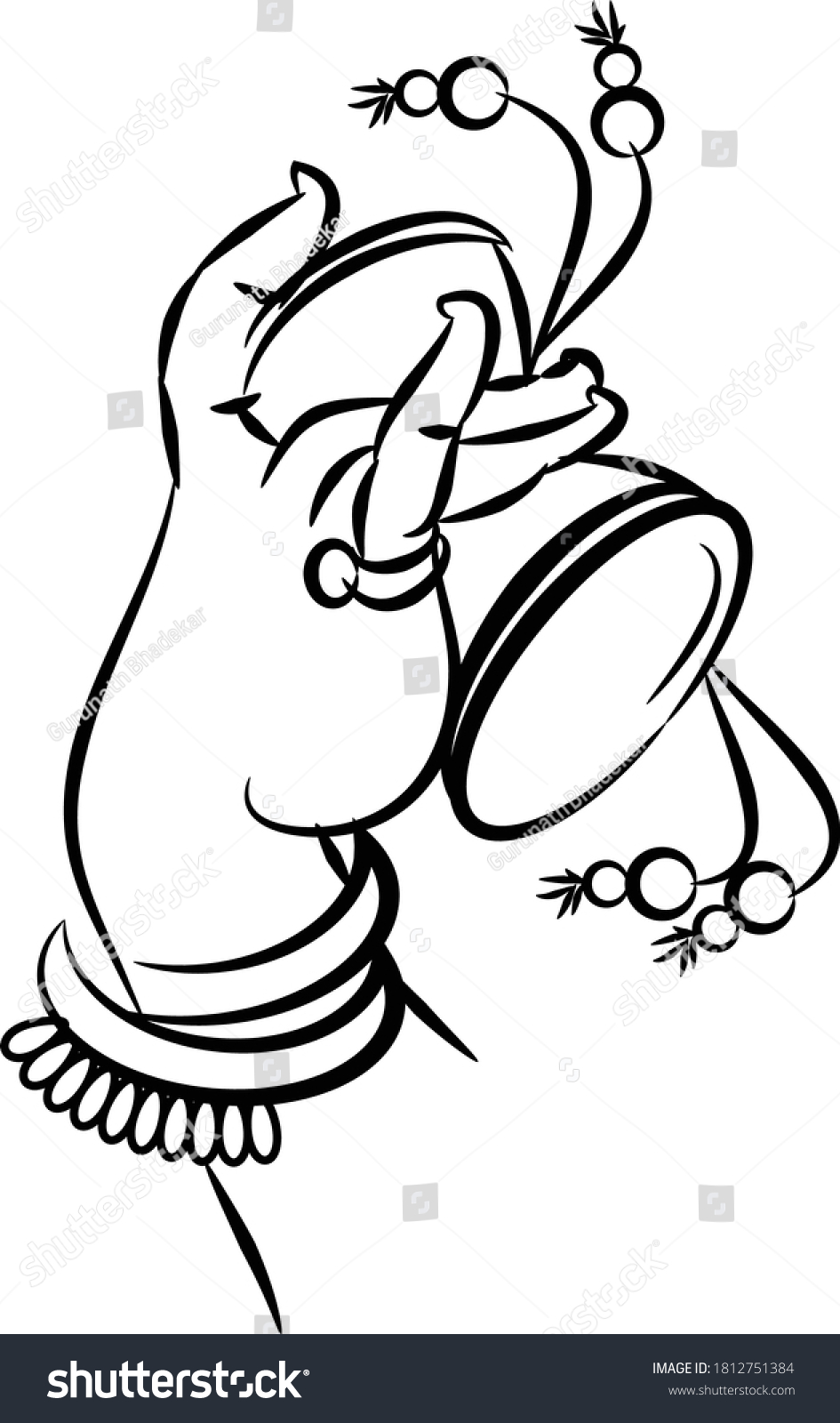 Beautiful Hand Gesture Lord Buddha Indian Stock Vector (Royalty Free ...