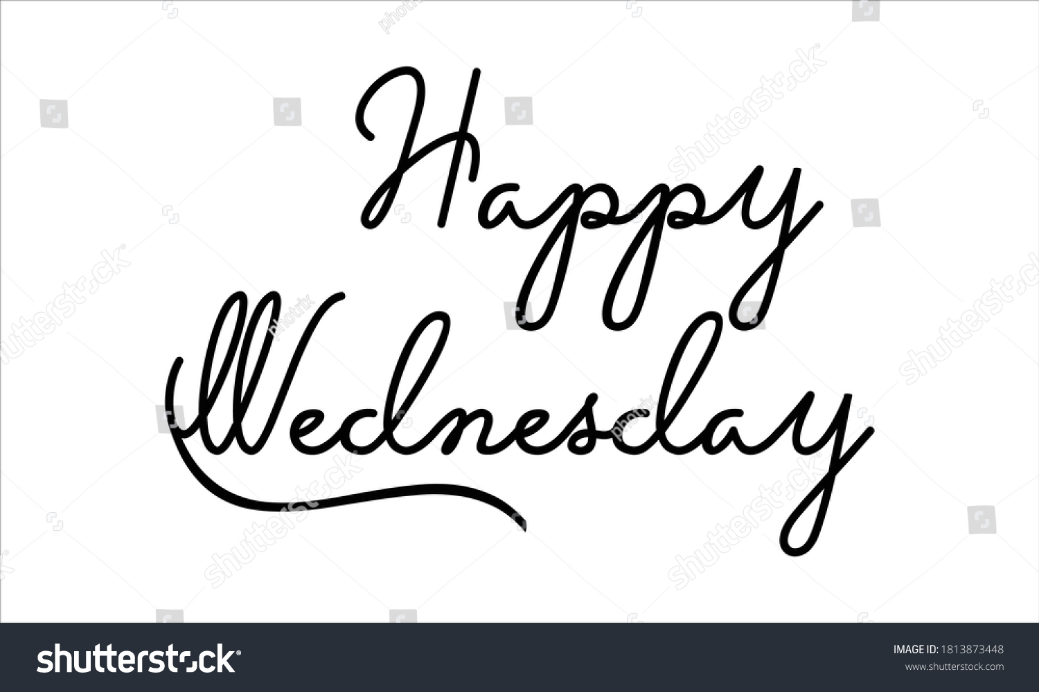 Happy Wednesday Hand Written Black Script Stock Vector (Royalty Free ...