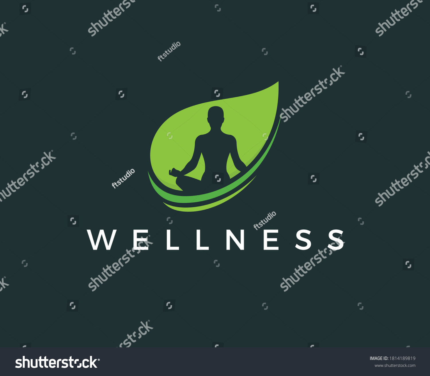 Lotus Flower Logo Human Silhouette Stock Vector (Royalty Free ...