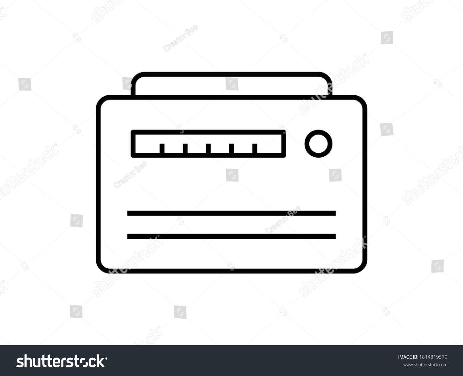 Vector Radio Icon Black Icon Pictogram Stock Vector (Royalty Free ...