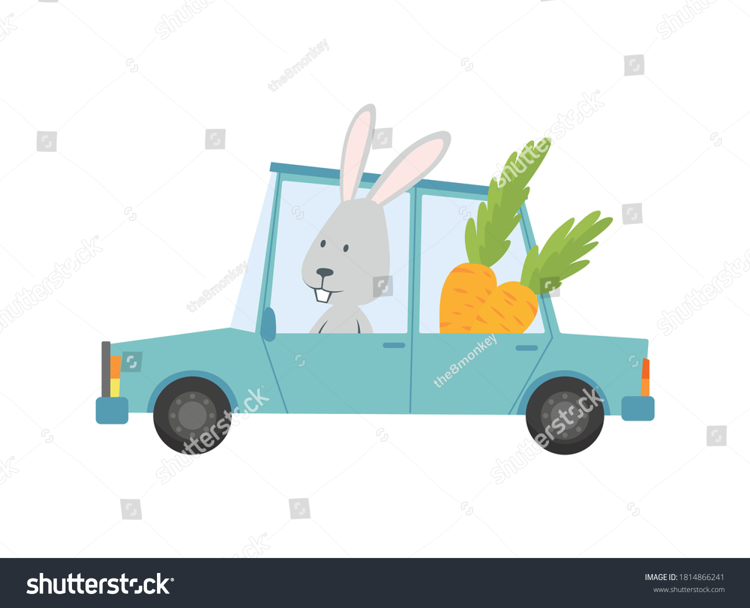 784 Rabbit Driving Stock Vectors Images And Vector Art Shutterstock