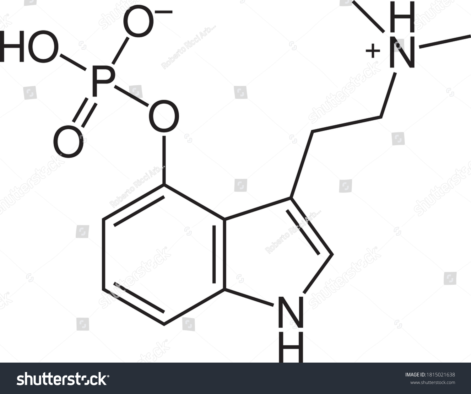 Illustration Psilocybin Molecule Chemical Structure Stock Vector ...