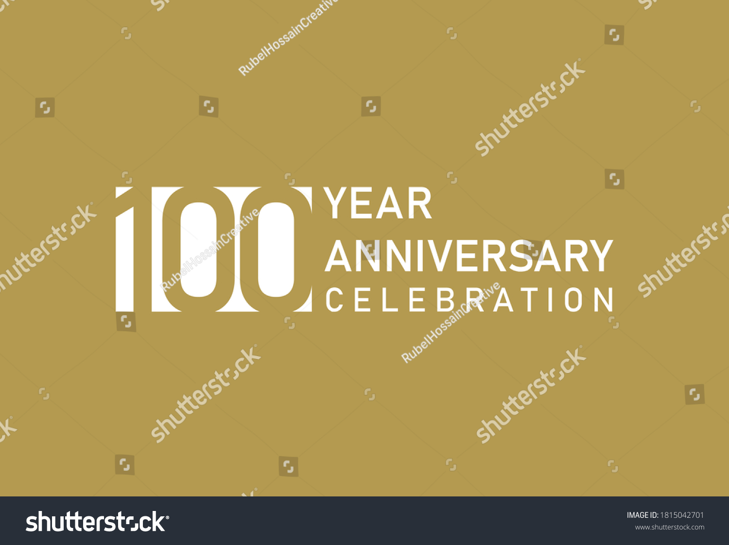 100 Years Anniversary Celebration Logotype On Stock Vector (Royalty ...