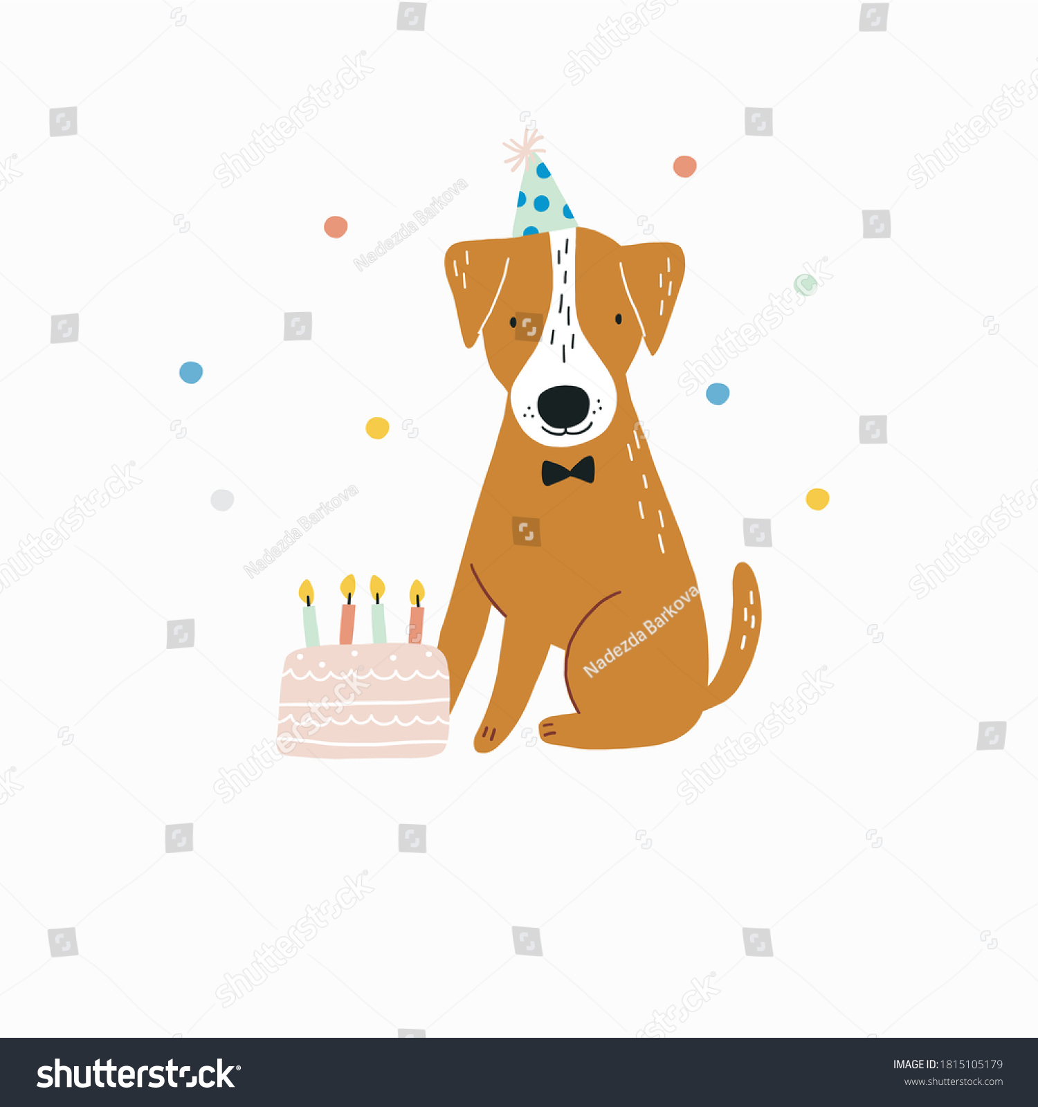 Cute Happy Birthday Poster Farm Animal Stock Vector (Royalty Free ...