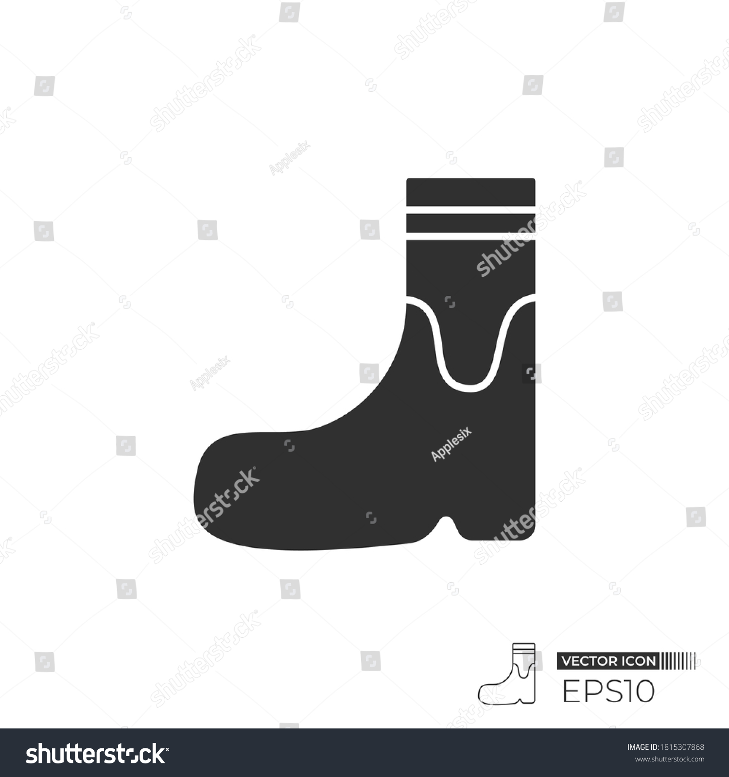 Boot Icon Vector Icon Design Isolated Stock Vector (Royalty Free ...