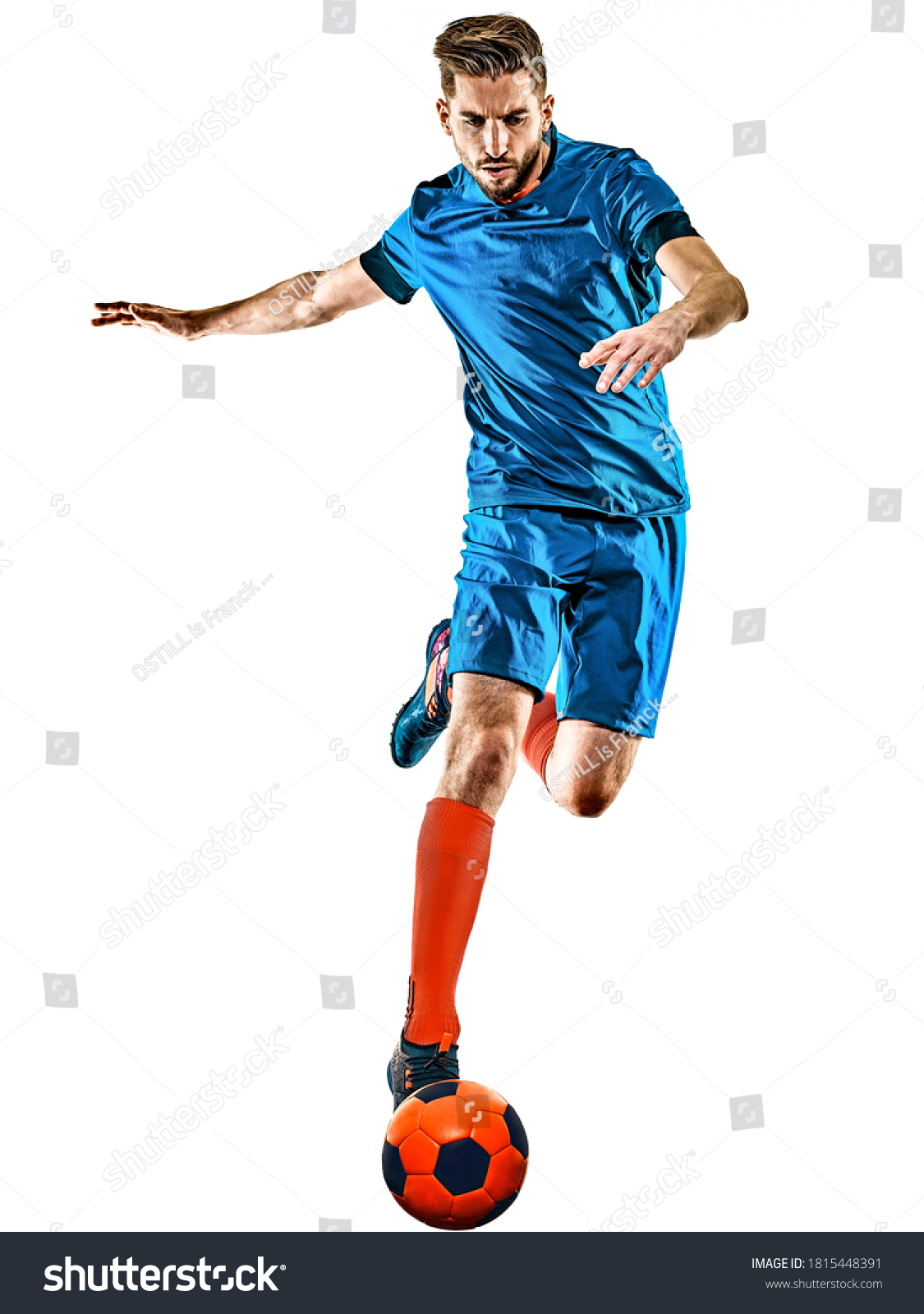 One Caucasian Youg Soccer Player Man Stock Photo 1815448391 | Shutterstock