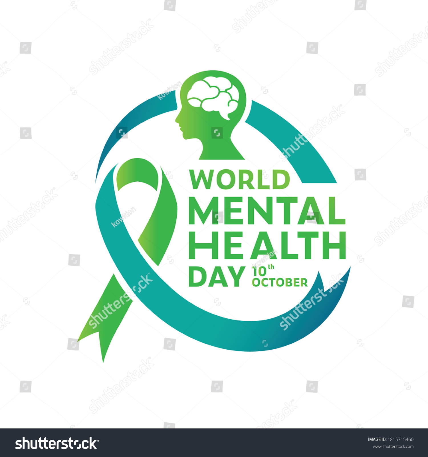 World Mental Health Day Vector Illustration Stock Vector (royalty Free 