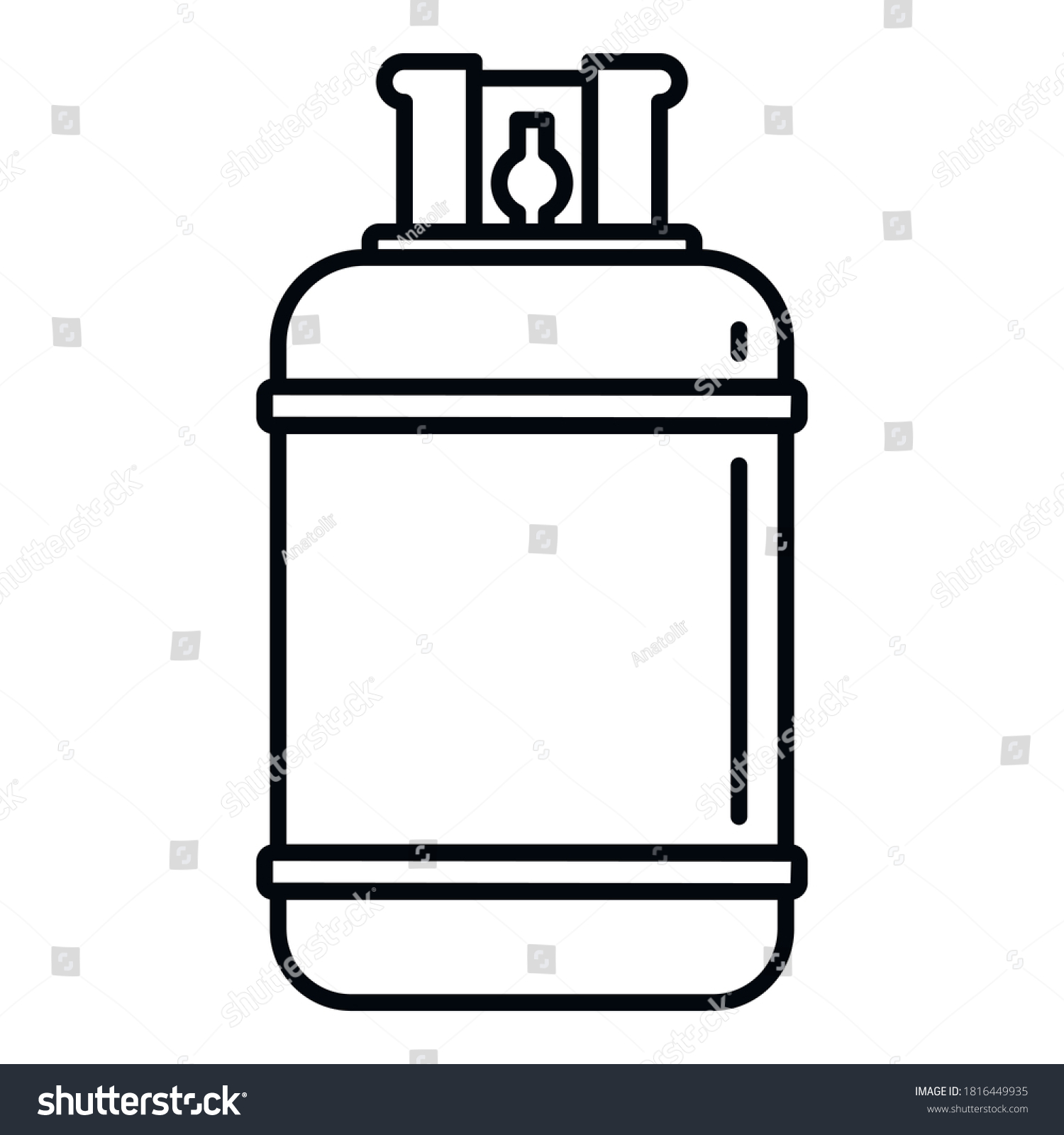 Gas Cylinder Bottle Icon Outline Gas Stock Vector (Royalty Free ...