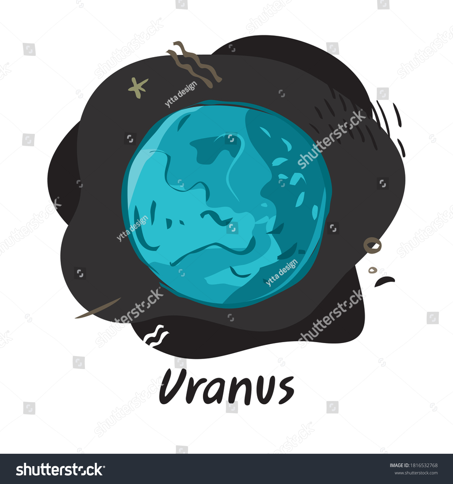 planet uranus drawing