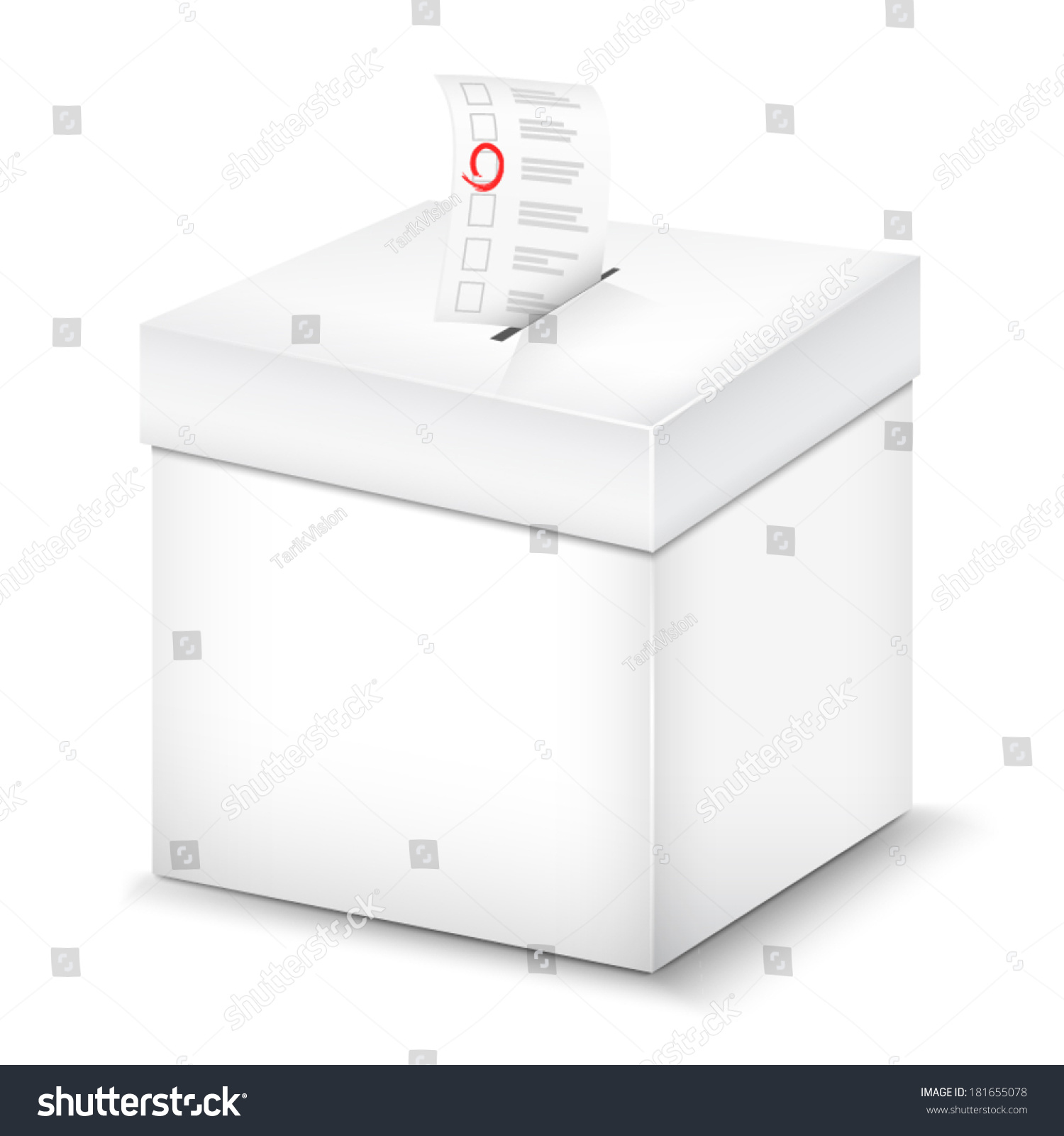 Ballot Box Isolated On White Vector Stock Vector (Royalty Free ...