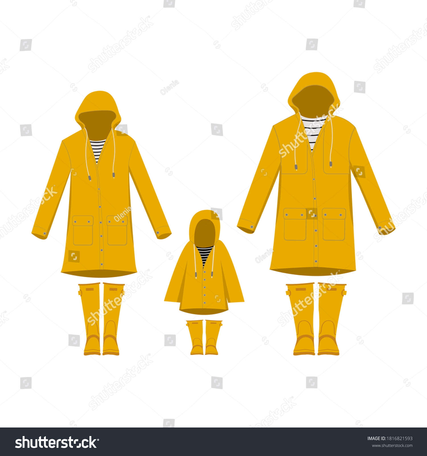 rain boots and raincoat set